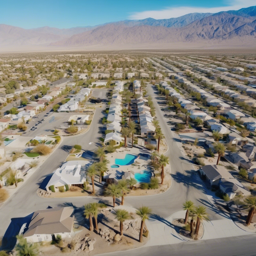 Aerial view of desert hot springs in desert hot-springs - best cleaning service by Poppy House Cleaning