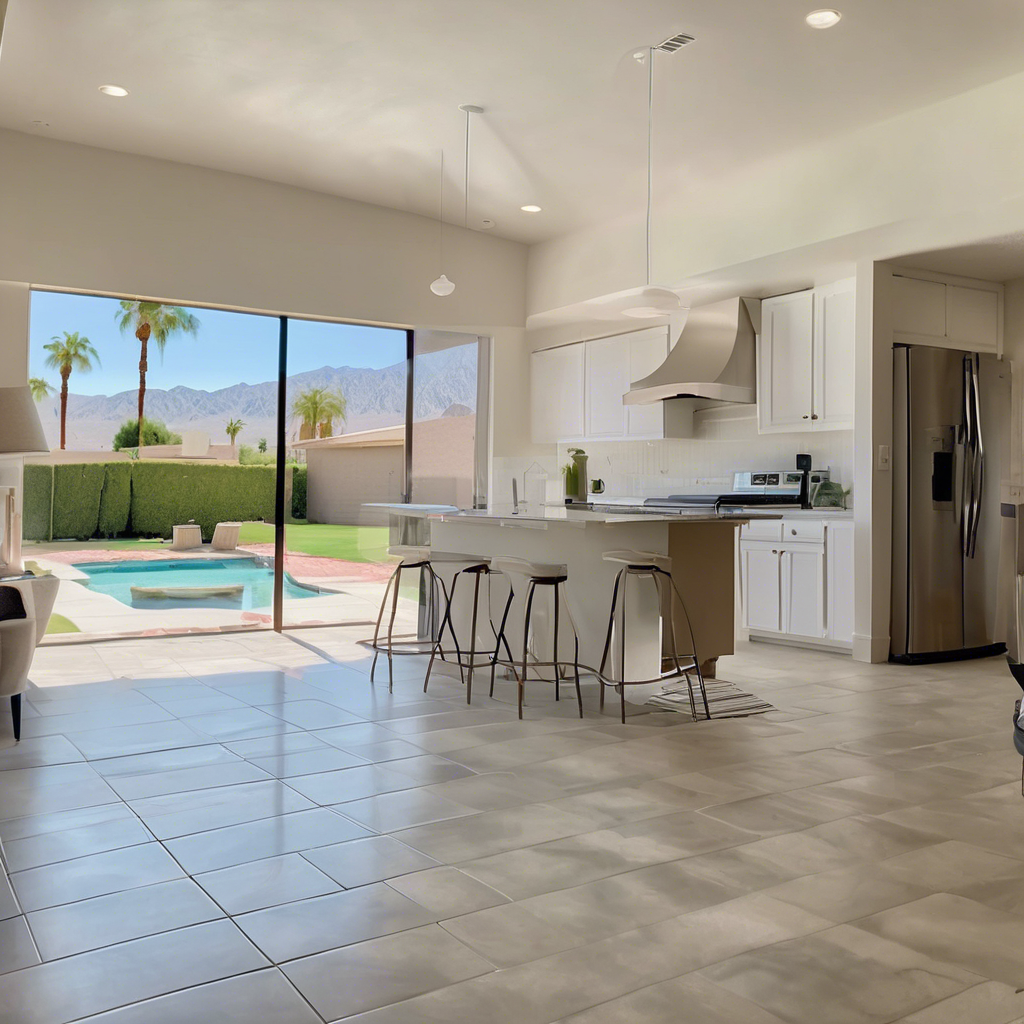 A photo of a clean and well-maintained airbnb property in Rancho Mirage - self check-in tips by Poppy House Cleaning