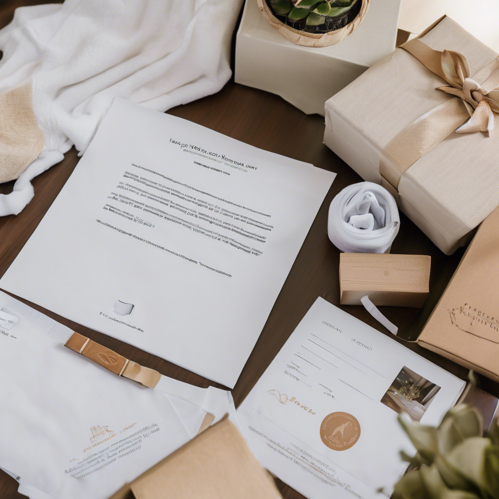 A photo of a guest welcome package, including a welcome letter, local guides, and emergency contact numbers in Rancho Mirage - self check-in tips