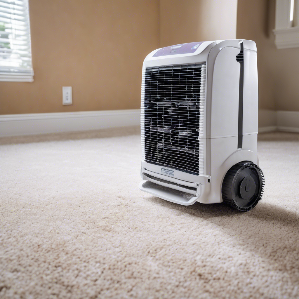 A photo of a dehumidifier removing excess moisture from the air in la quinta - airbnb scent tips by Poppy House Cleaning