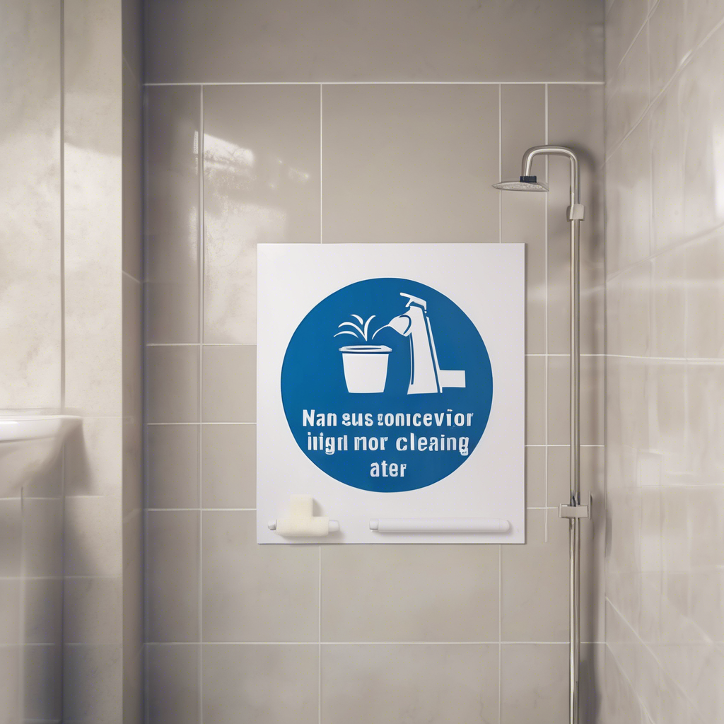 A water conservation sign in a bathroom in indio - airbnb cleaning hacks by Poppy House Cleaning