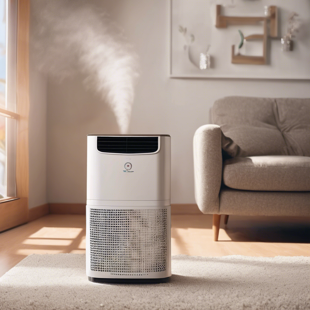 A hepa air purifier in action, trapping dust and sand particles in indio - airbnb cleaning hacks by Poppy House Cleaning