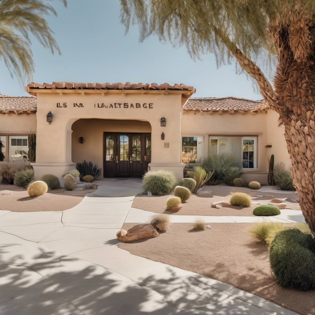 A photo of a La Quinta home with a beautiful desert landscape - remote airbnb management by Poppy House Cleaning