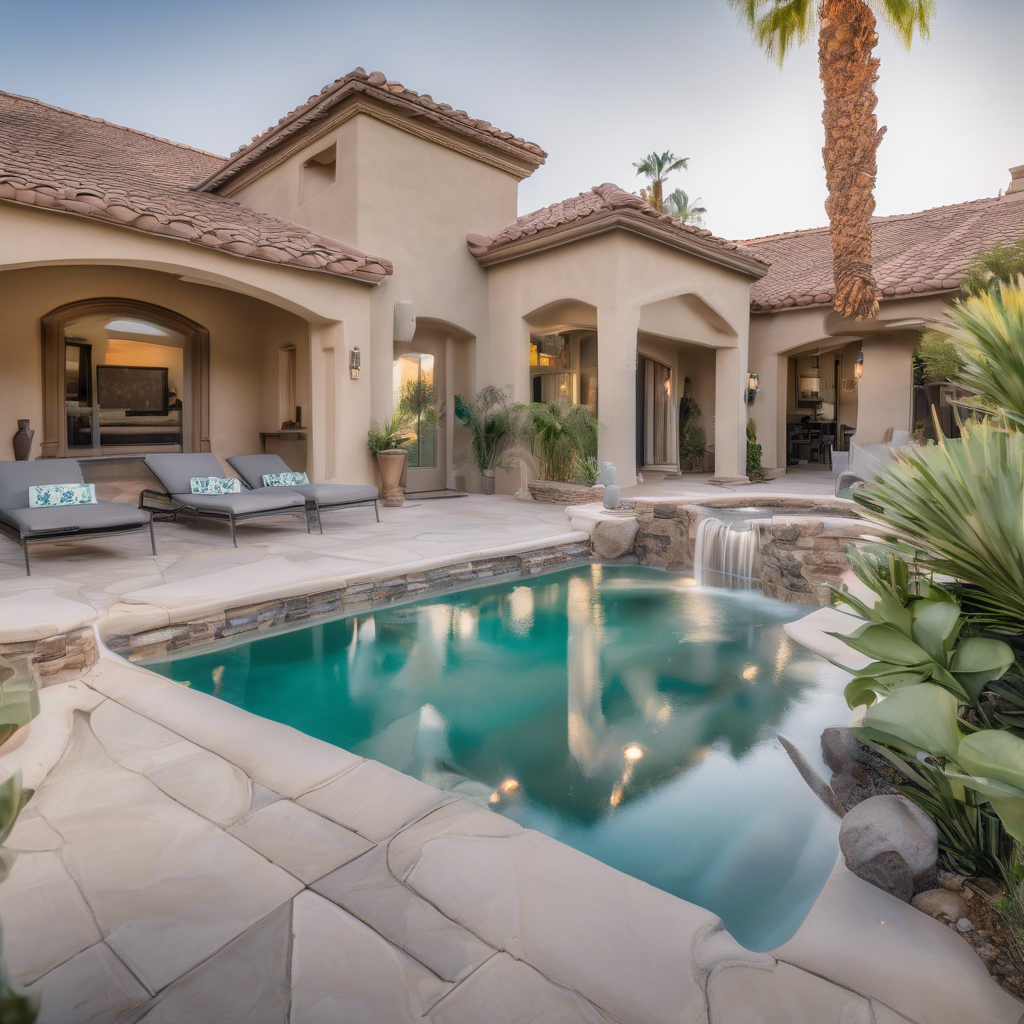 A la quinta vacation rental property with a luxurious pool - summer airbnb prep by Poppy House Cleaning