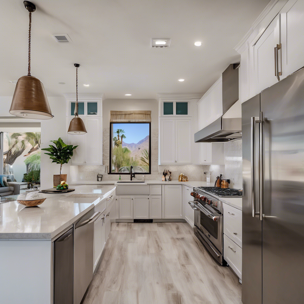 A spotless kitchen in a luxury vacation rental in indian wells - indian wells vacation rental by Poppy House Cleaning