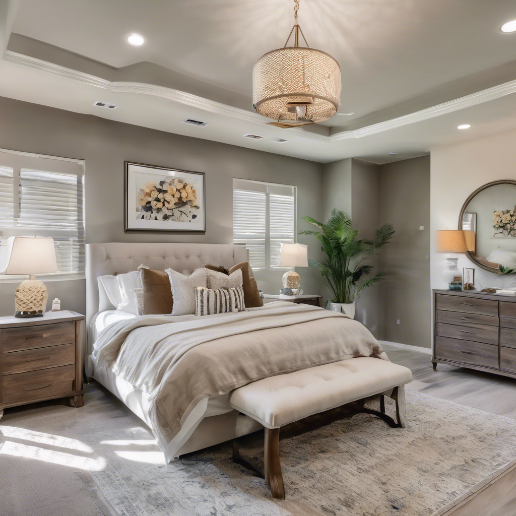 A photo of a beautifully decorated guest room in a luxury home in coachella valley - multiple airbnbs